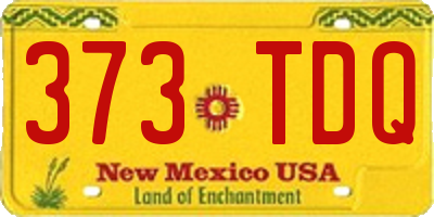 NM license plate 373TDQ