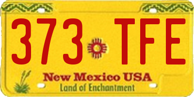 NM license plate 373TFE