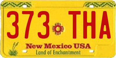 NM license plate 373THA