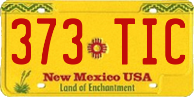 NM license plate 373TIC