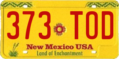 NM license plate 373TOD