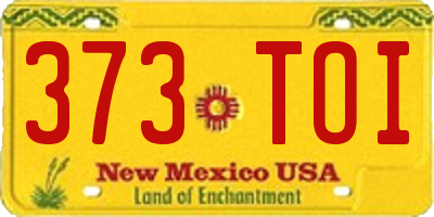 NM license plate 373TOI