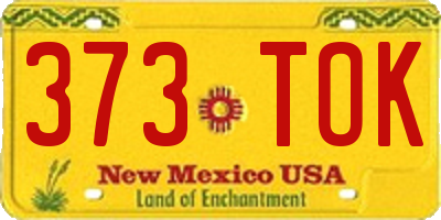 NM license plate 373TOK