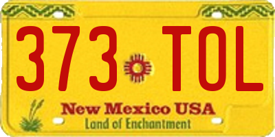 NM license plate 373TOL