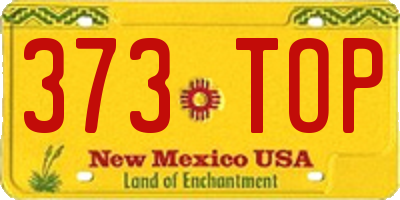 NM license plate 373TOP