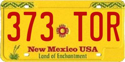 NM license plate 373TOR