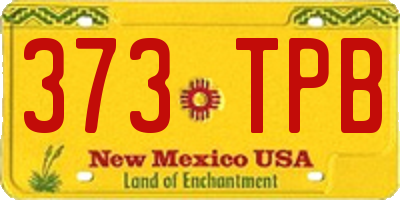 NM license plate 373TPB