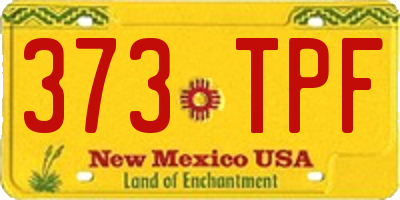 NM license plate 373TPF