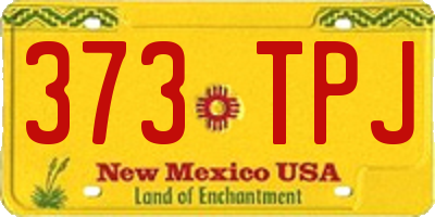 NM license plate 373TPJ