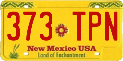 NM license plate 373TPN