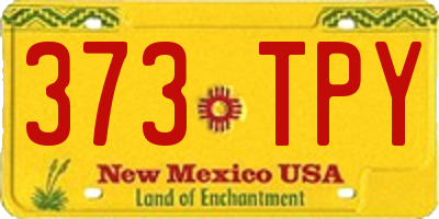 NM license plate 373TPY