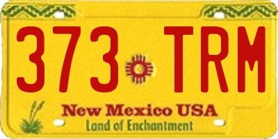 NM license plate 373TRM