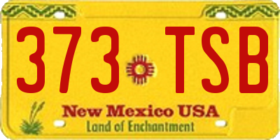 NM license plate 373TSB