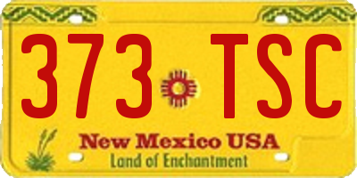 NM license plate 373TSC