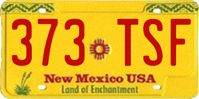 NM license plate 373TSF