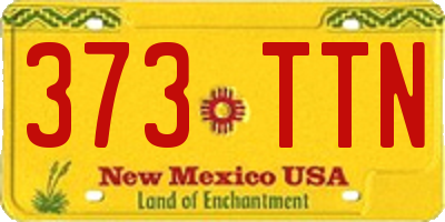 NM license plate 373TTN