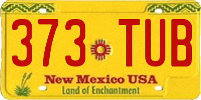 NM license plate 373TUB