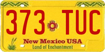 NM license plate 373TUC