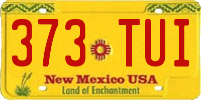 NM license plate 373TUI