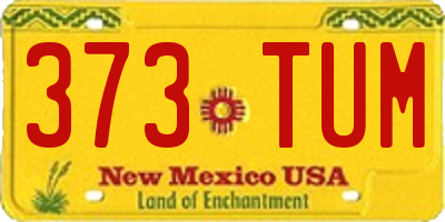 NM license plate 373TUM