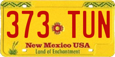 NM license plate 373TUN