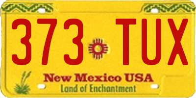 NM license plate 373TUX