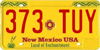 NM license plate 373TUY