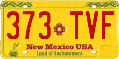 NM license plate 373TVF