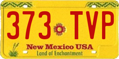 NM license plate 373TVP