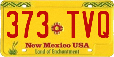 NM license plate 373TVQ