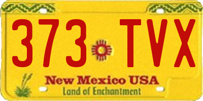 NM license plate 373TVX