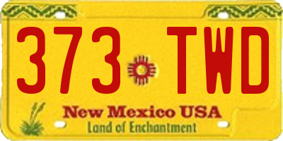 NM license plate 373TWD