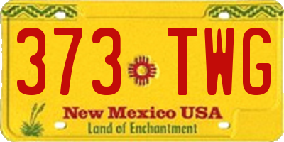 NM license plate 373TWG