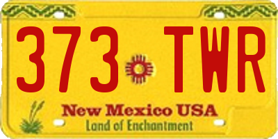 NM license plate 373TWR
