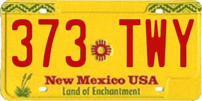 NM license plate 373TWY