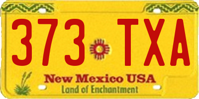 NM license plate 373TXA