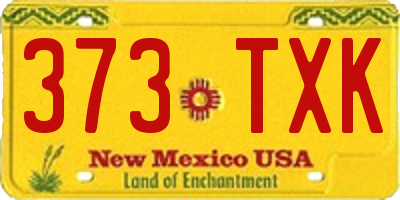 NM license plate 373TXK