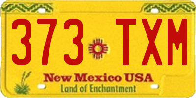 NM license plate 373TXM