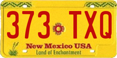 NM license plate 373TXQ