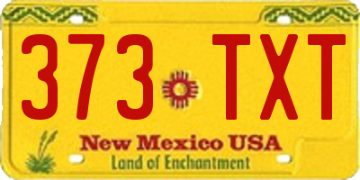 NM license plate 373TXT