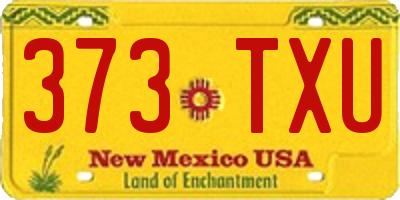 NM license plate 373TXU