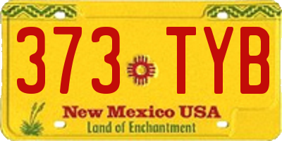 NM license plate 373TYB