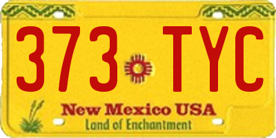 NM license plate 373TYC