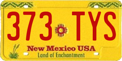 NM license plate 373TYS