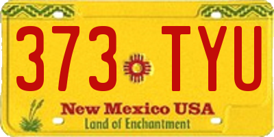 NM license plate 373TYU