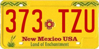 NM license plate 373TZU