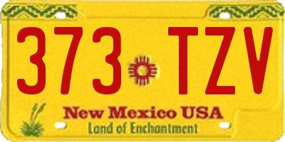 NM license plate 373TZV