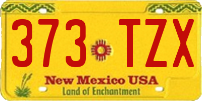 NM license plate 373TZX