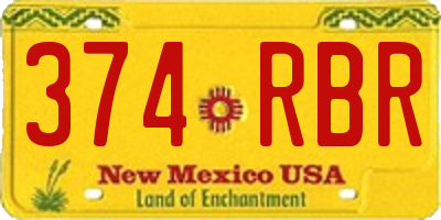 NM license plate 374RBR