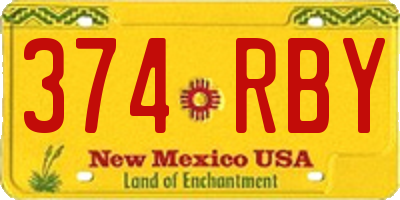 NM license plate 374RBY